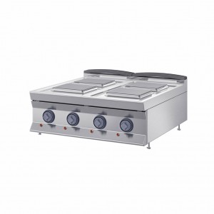 Top elettrico da banco a 4 piastre singole