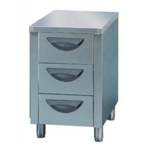 Cassettiera inox 3 cassetti Cassettiera inox 3 cassetti
