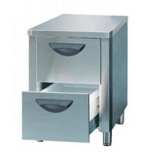 Cassettiera inox 2 cassetti Cassettiera inox 3 cassetti
