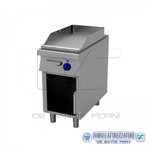 Fry top elettrico piastra liscia con mobile a giorno