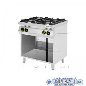 Cucina a gas 4 fuochi,con vano a giorno
