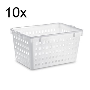 Numero 10 Ceste rettangolare forata 63x45x35H Kg 60