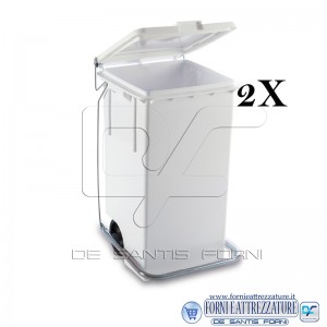 2X Pattumiera Portarifiuti Lt.100