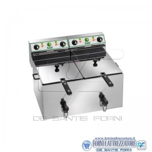 Friggitrice elettrica da banco Lt 8+8
