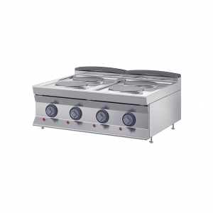 Top elettrico da banco a 4 piastre singole