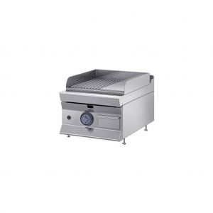 Fry top elettrico da banco con piastra ½  liscia ½ rigata 