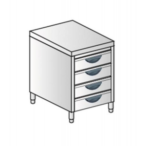 Cassettiera inox 4 cassetti