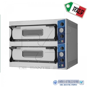 Forno elettrico per pizza 2 camere cm.66x66x14H(x2)
