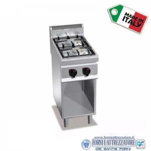 Cucina a gas 2 fuochi su mobile a giorno