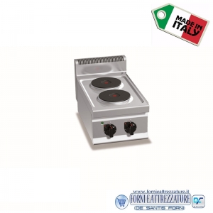 Cucina elettrica da banco a 2 piastre