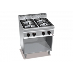 Cucina a gas 4 fuochi su mobile a giorno