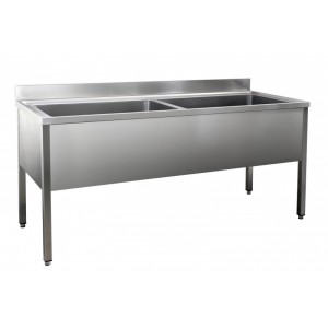 Lavatoio con basamento su gambe prof.600