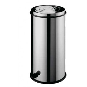 Pattumiere tonde in acciaio inox Lt.30