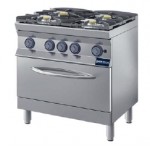 Cucina a fiamma libera con forno 4 fuochi